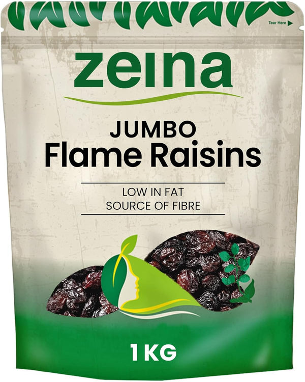 Zeina Jumbo Flame Raisins Healthy Snack & Baking (1Kg)