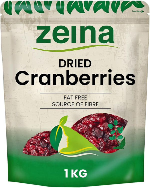 Zeina Fat Free High in Fibre Dried Cranberries 1Kg