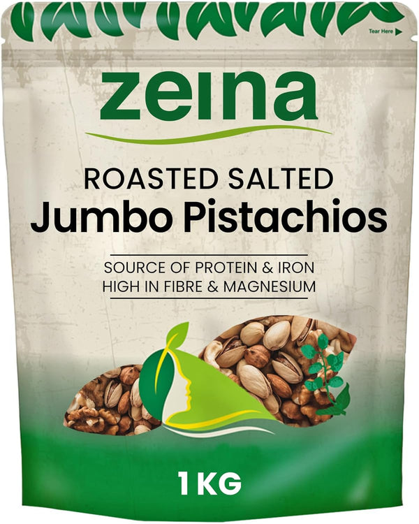 Zeina Gluten-Free and Vegan-Approved Jumbo Pistachios 1Kg
