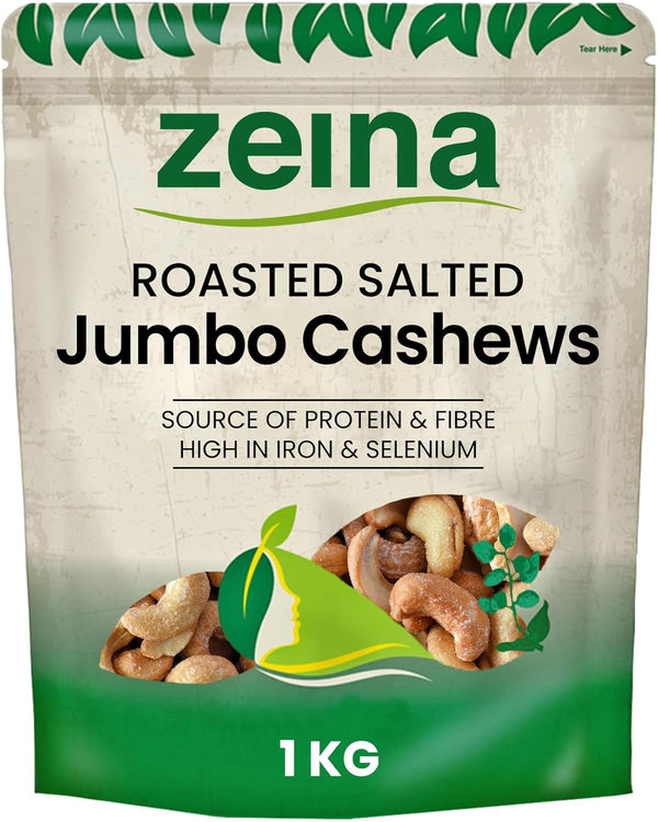 Zeina Jumbo Roasted Salted Cashews (1 x 1Kg)